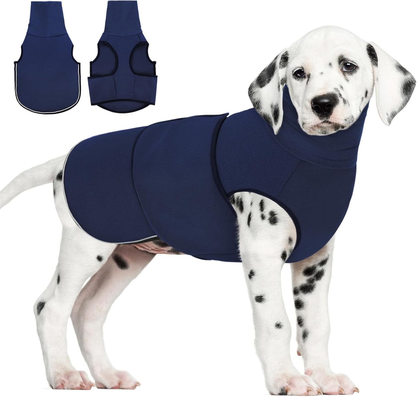 Dog Anxiety Vest, Dog Anxiety Calming Hoodie, Pet Thunder Jacket Calming Shirt for Fireworks, Thunder, Travel, Separation, Noise Block & Ear Protection Recovery