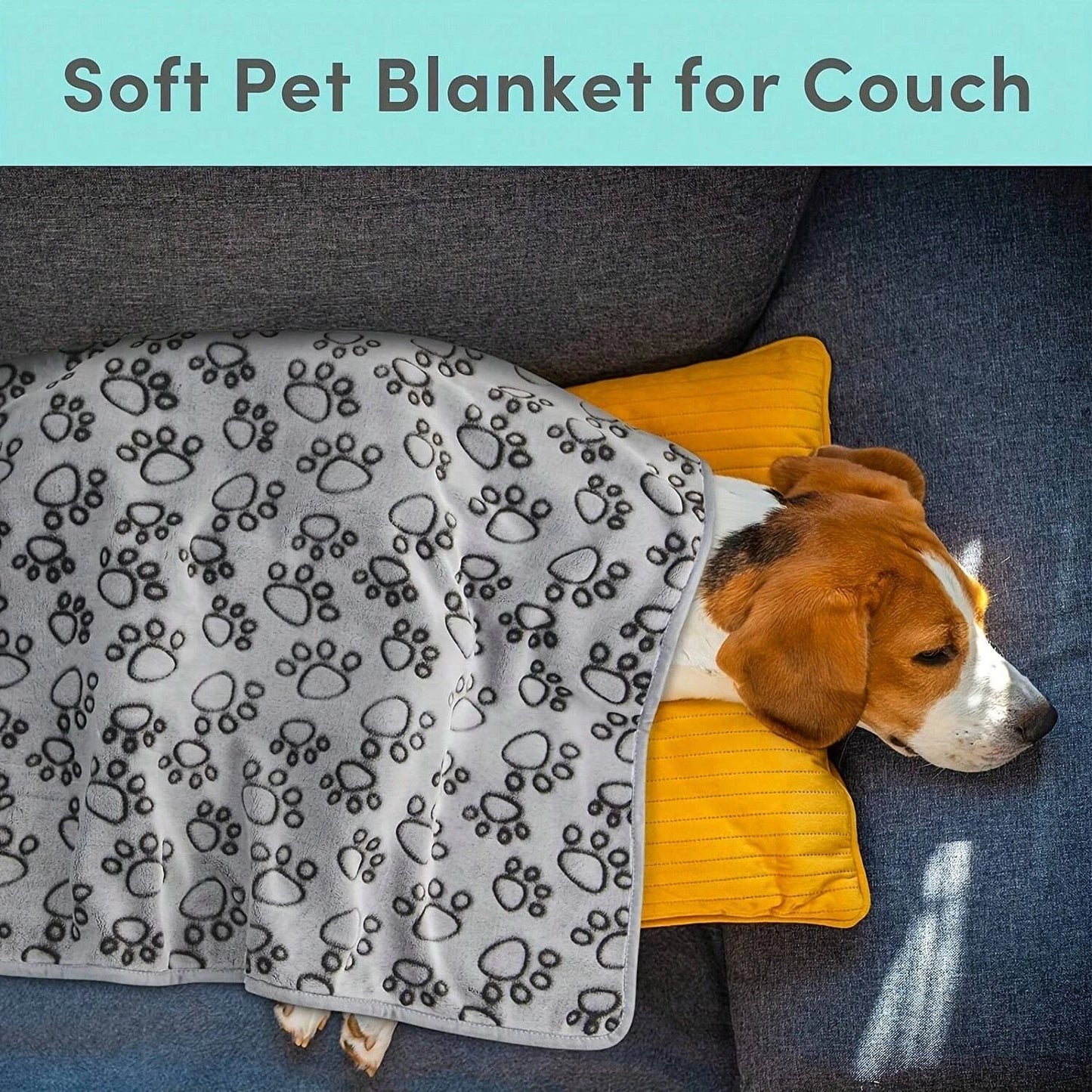 Stuffed Premium Soft Dog Blanket, Puppy Essentials Dog Products Cat Calming Blankets Throw for Small Medium Dogs